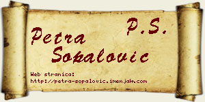 Petra Šopalović vizit kartica
